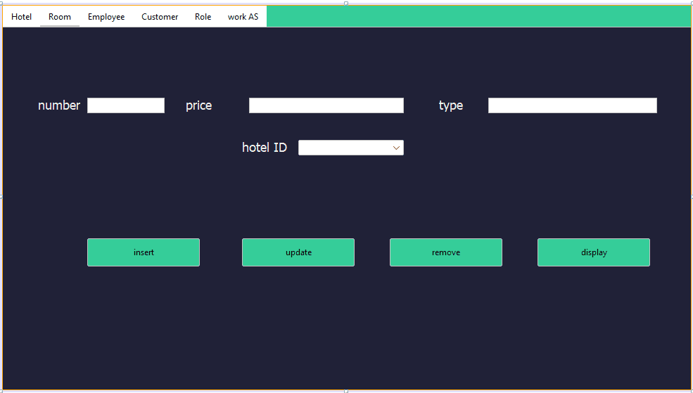Hotel Management app screenshot