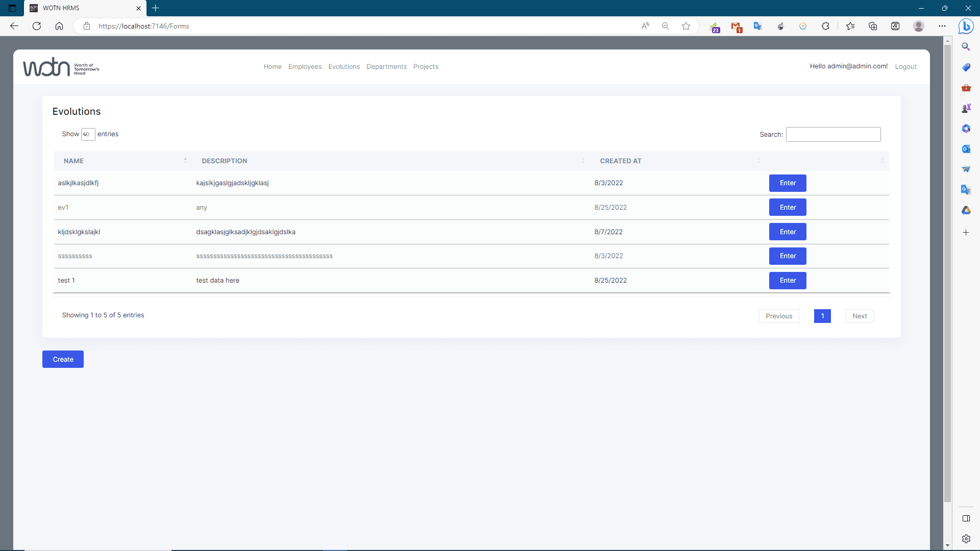 HR management systems screenshot