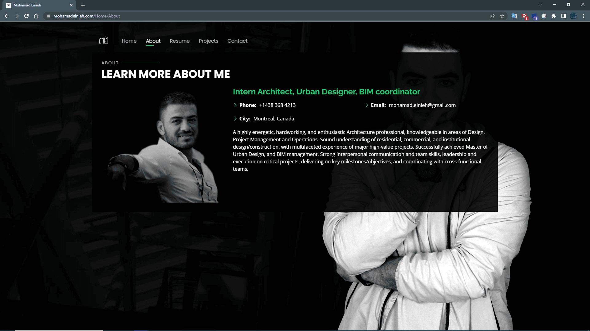 Portfolio screenshot