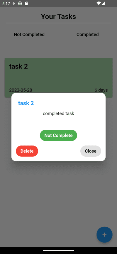 Task Management app screenshot